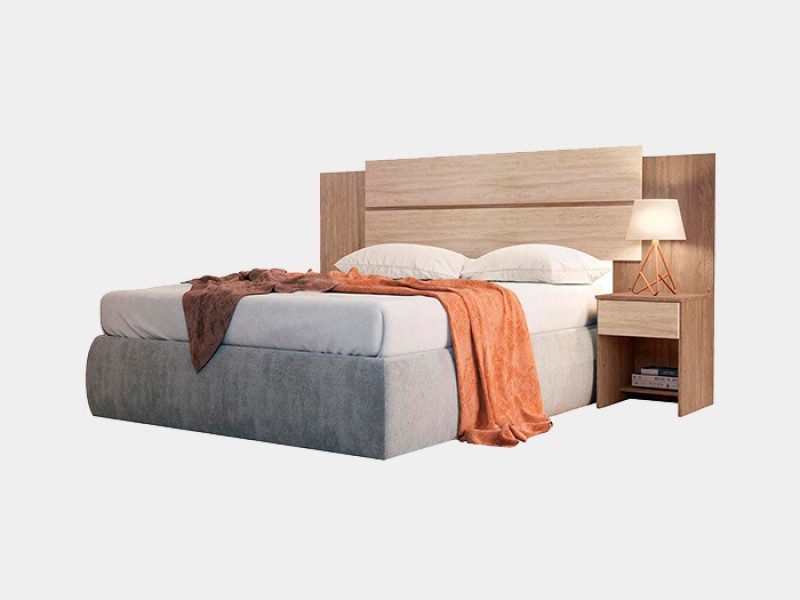 Cabeceira para Cama Box Casal DemÃ³bile Luna com 2 Criados-Mudos
