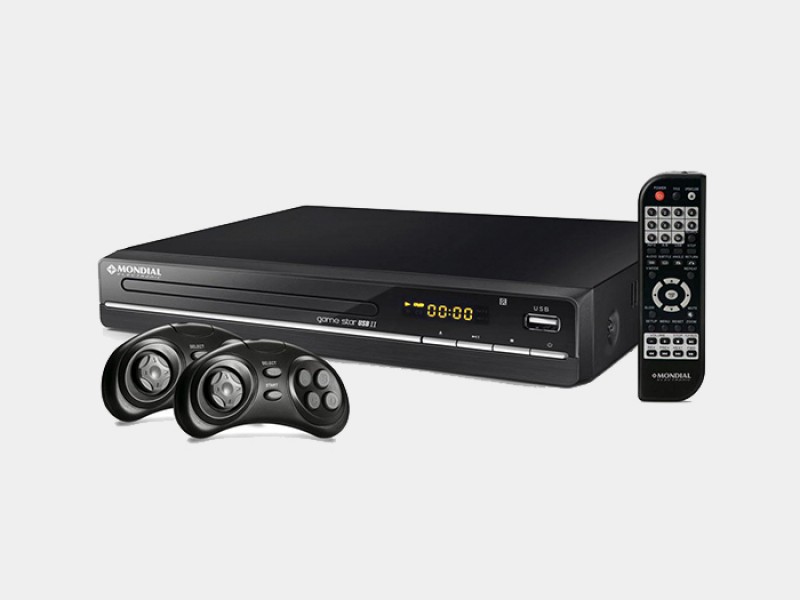 DVD Player Mondial Game Star II D-14 com KaraokÃª, FunÃ§Ã£o Game, Entrada USB e Ripping